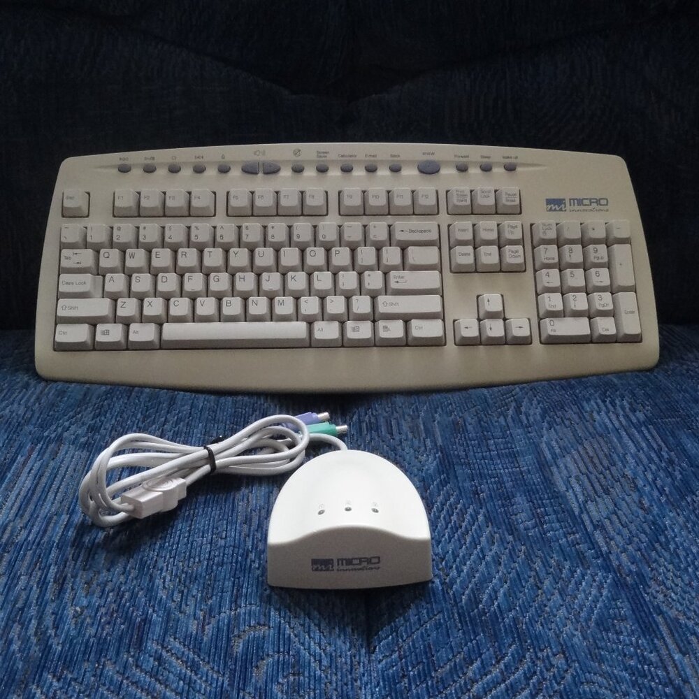 MI – Micro Innovations ~ WIRELESS KEYBOARD & RECEIVER ~ EUC